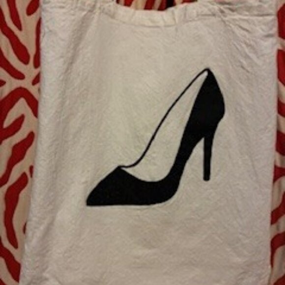 Canvas Tote Bag with High Heel Shoe , by "Dear Lucy" - Picture 3 of 4
